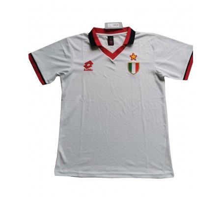 AC Milan 93/94 Away White Blank Soccer Jersey